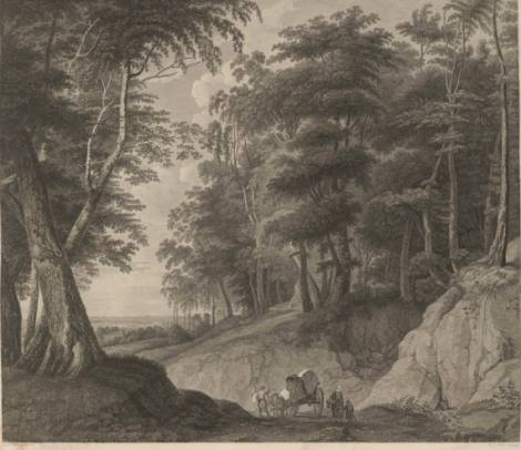 Wooded Landscape with Horsecart (1768-1821)