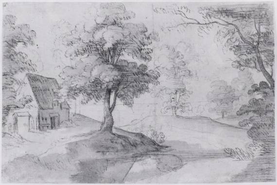 Wooded Landscape with Small Cottage