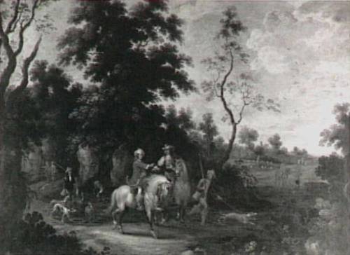 Landscapes with Soldiers, Horsemen and Hunters 