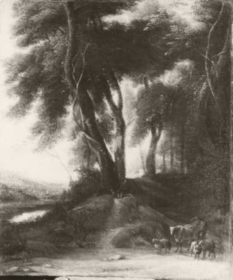 Wooded Landscape with Herdsman and Cattle