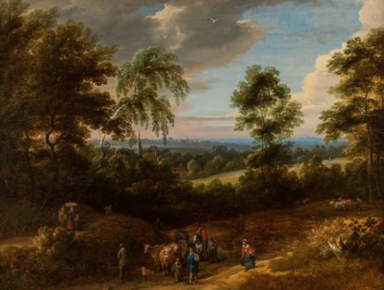 View Taken in Brabant with Figures and Animals