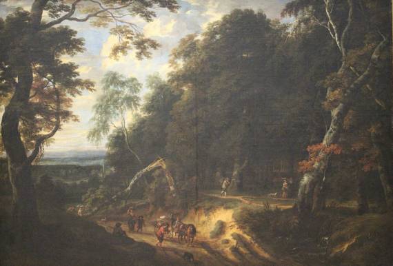 The Soignes Forest with Figures