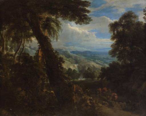 Wooded Landscape with Herd