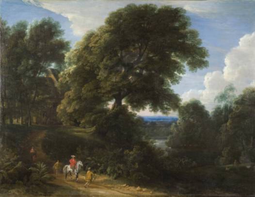 Forest Landscape with a Rider in Red