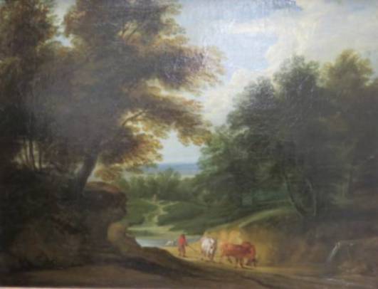 Landscape with Cows in a Sunken Road