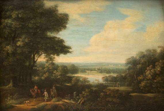 River Landscape with Horsemen