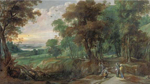 Wooded Landscape with Christ and The Centurion