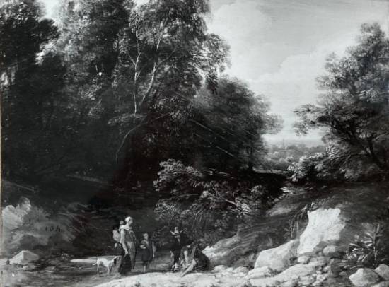 Wooded and Rocky Landscape with Figures