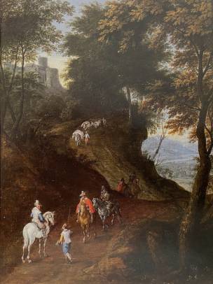 Travellers in a Hilly Landscape