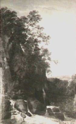 Rocky Landscape with a Waterfall