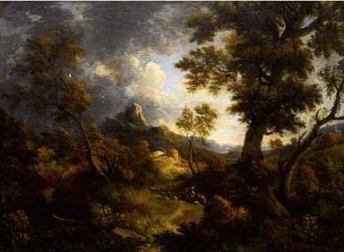 Wooded Landscape With Shepherds