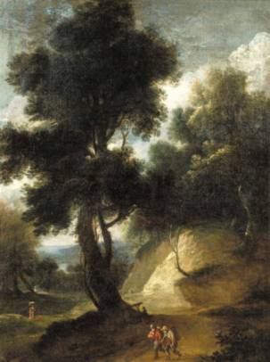 Travellers in a Wooded Landscape