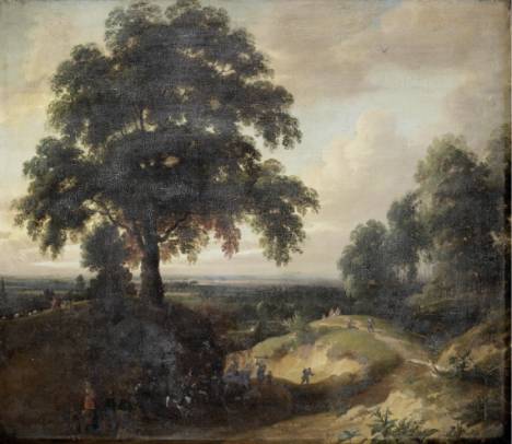 Dune Landscape with Travellers on a Path