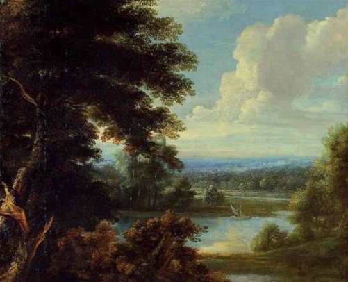 An Extensive Wooded River Landscape