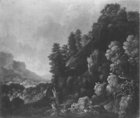 Wilderness Landscape with a Waterfall