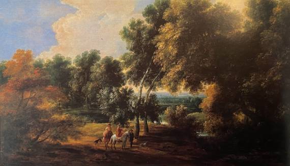 Flemish Wooded Landscape with Riders