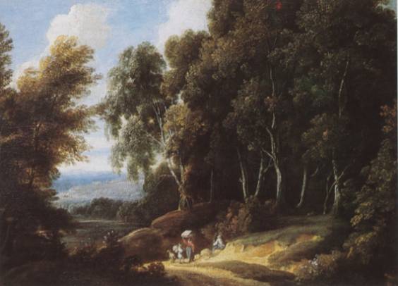 Sandy Road in a Hilly Landscape