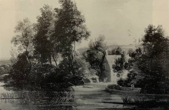 Wooded Landscape with Rowboats in Front of a Farm