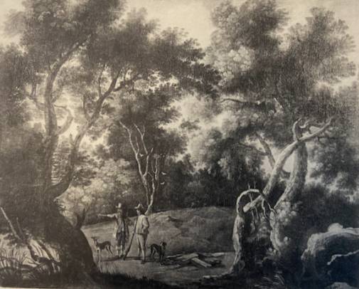 Hunters in a Wooded Landscape