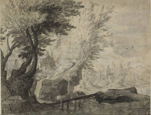 Landscape with Bridge and Buildings