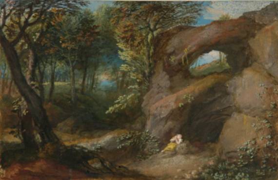 Wooded Rocky Landscape with Penitent Magdalene