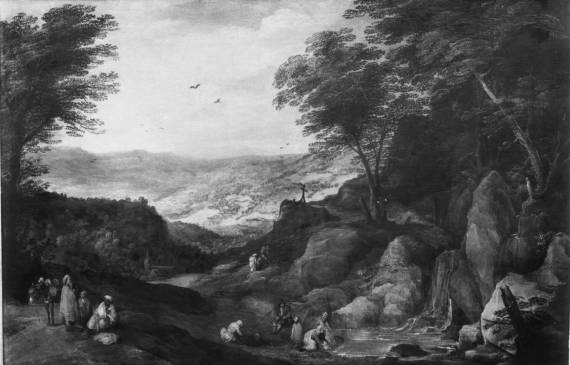 An Extensive Landscape with Church and Figures