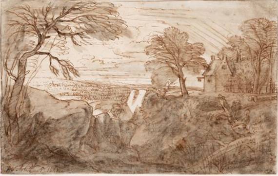 Landscape with an Inn on a Hill