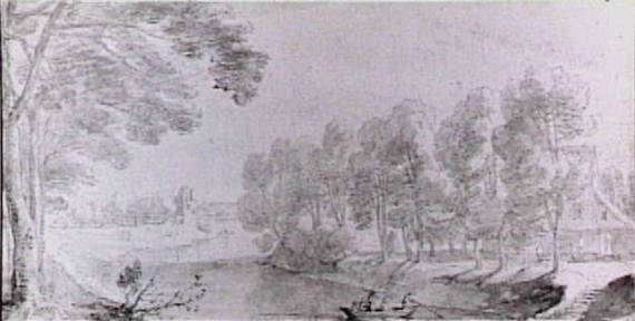 Landscape with Ferry in a Channel