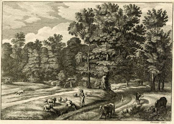 Cattle and Pigs Herders in a Wooded Landscape (II)