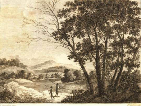 Riverscape with Two Man on a River-bank (1791)