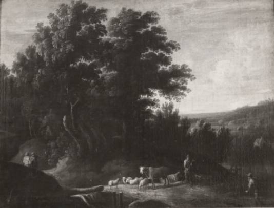 Wooded Landscape with a Sheperd and his Flock