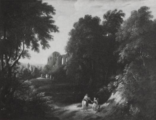 Landscape Crossed by a Sunken Road with Figures