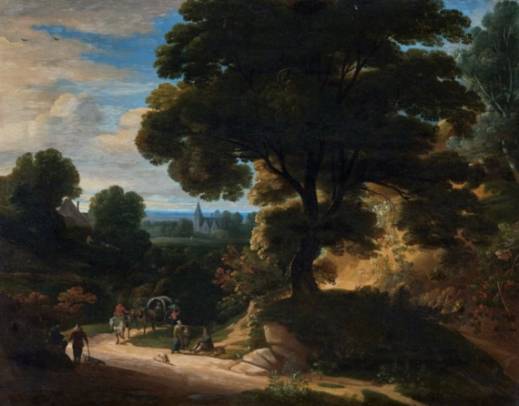 Jacques d'Arthois - Landscape with Peasants