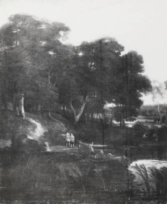 Wooded Landscape with Figures and a Rowboat