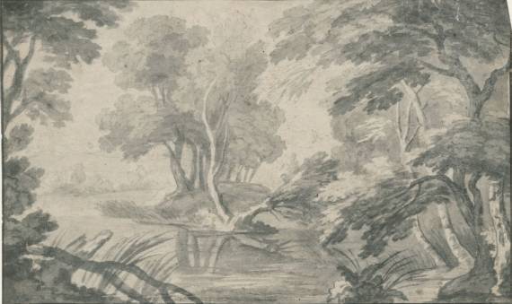 Wooded Landscape with Pond