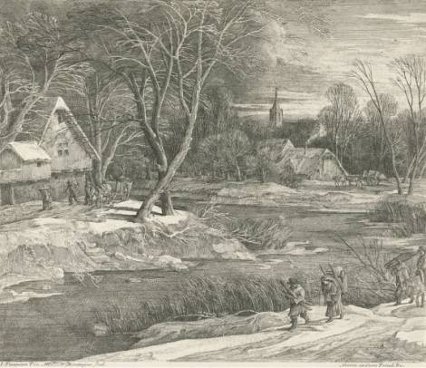 Winter Landscape with View of a Village