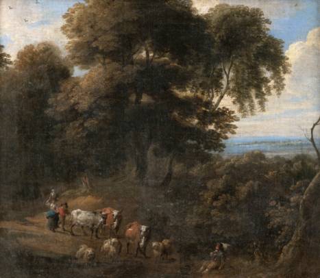 Forest Landscape with Shepherdess and her Herd