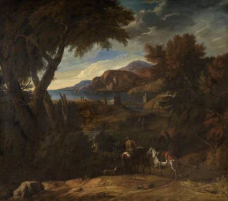 Landscape with Pack Mules