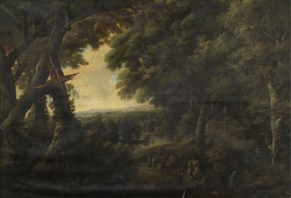 Jacques d'Arthois - Returning From Hunting at the Forest Edge 
