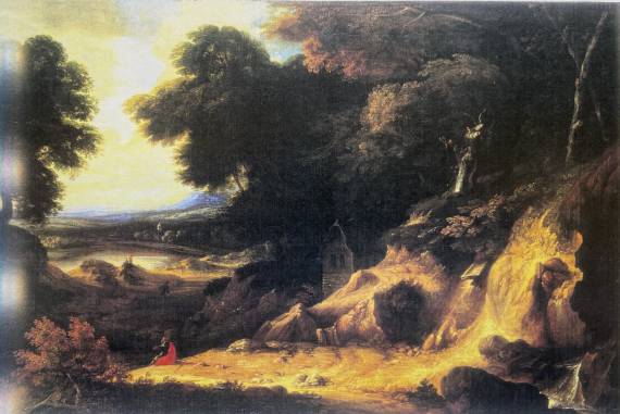 Jacques d'Arthois - Landscape with Waterfall