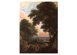 Work 222: A wooded Landscape with Peasants on a Path 