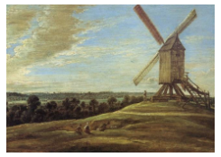 Work 5056: Windmill Dominating a Panomaric Landscape