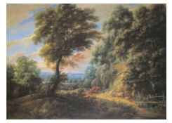 Work 6011: A Wooded Landscape with a Sheperdess Passing a Steep Bank