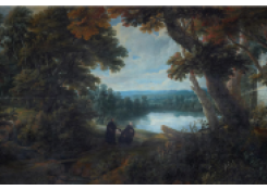 paintings CB:6045 Large Forest Landscape with Saint Francisco Borja