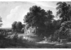 Work 6071: Wooded Landscape with Hunters