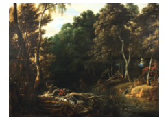 Work 6098: A Wooded Landscape with a Boar Hunt 