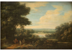 Work 6189: River Landscape with Horsemen