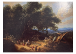 Work 6200: Wooded Landscape with Travellers on a Sandy Path