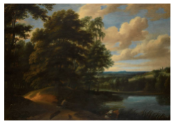 Work 6202: Wooded River Landscape with Hunters