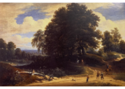 Work 6213: Wooded Landscape with Hunters and Sheperds